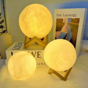 1 LED Moon Light Galaxy Light, DIY Moon Night Light, Girl, Boy, Child, Woman Birthday Gift, Bedroom Decoration (Warm Light)